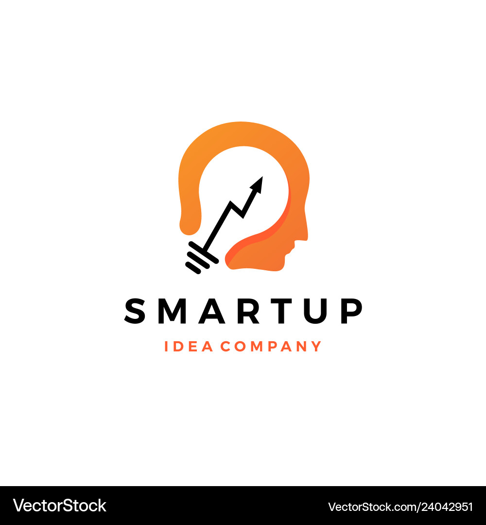 Personal improvements stats arrow think bulb Personal improvements stats arrow think bulb vector image