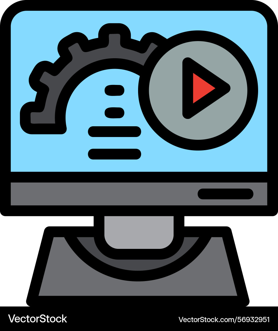 Process line filled style icon design Vector Image