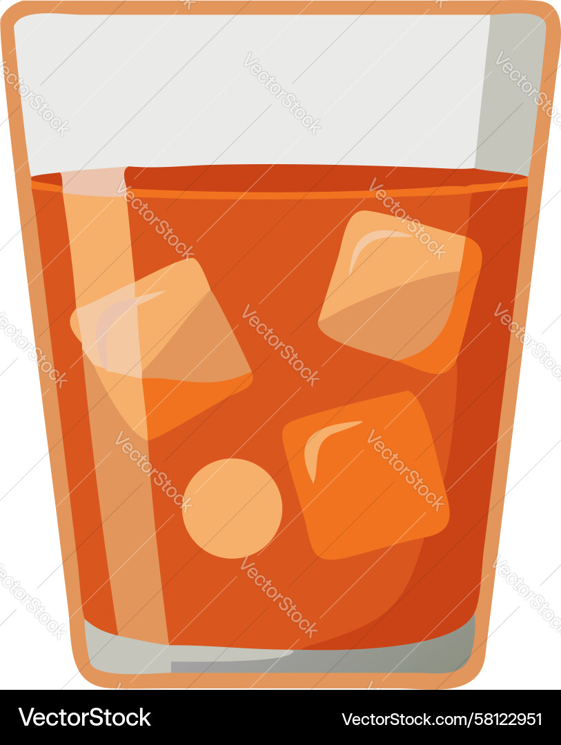 Refreshing Cola with Ice Vector Image