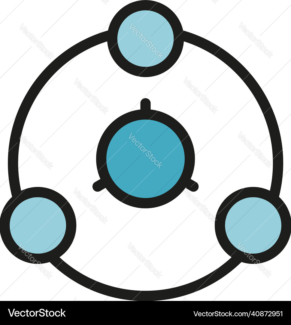 Round hierarchy icon color outline Round hierarchy icon color outline vector image
