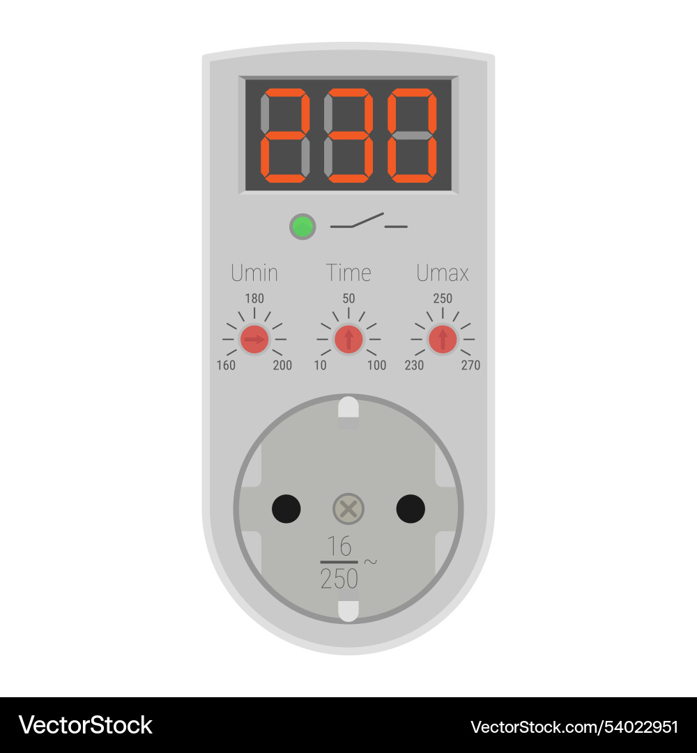 Socket voltage monitoring relay vector image