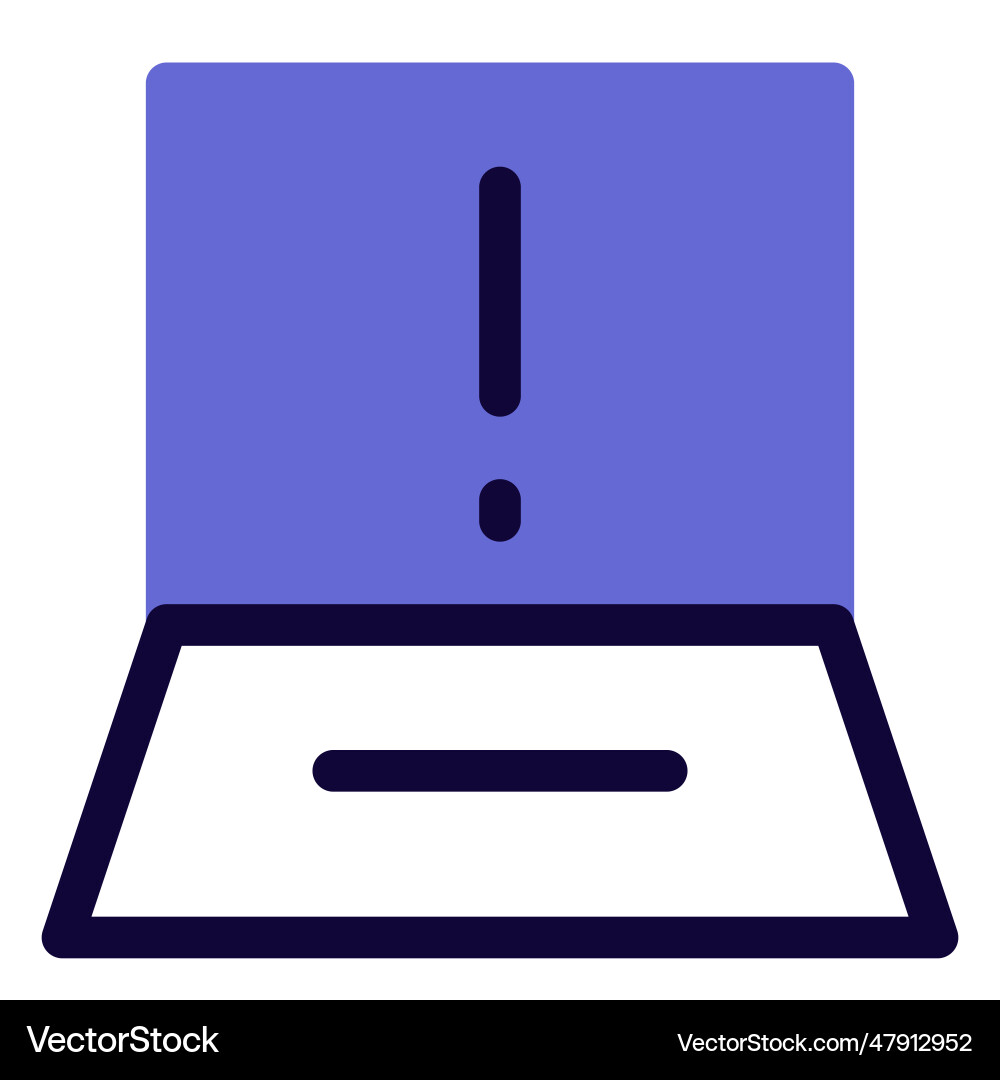 Alert or warning message generated by the system vector image