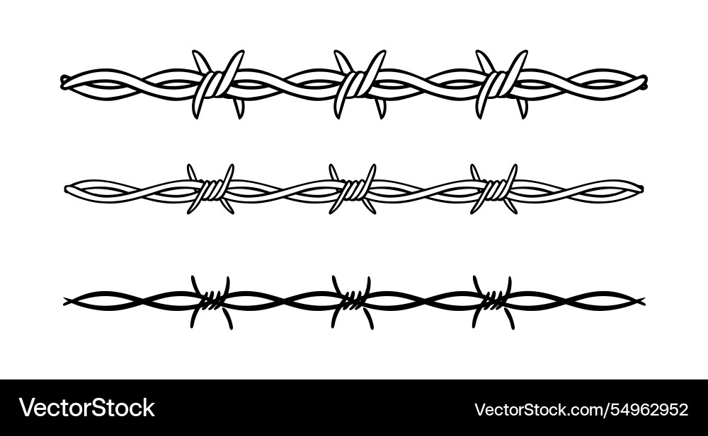 Barbed Wire Border Template Royalty Free Vector Image