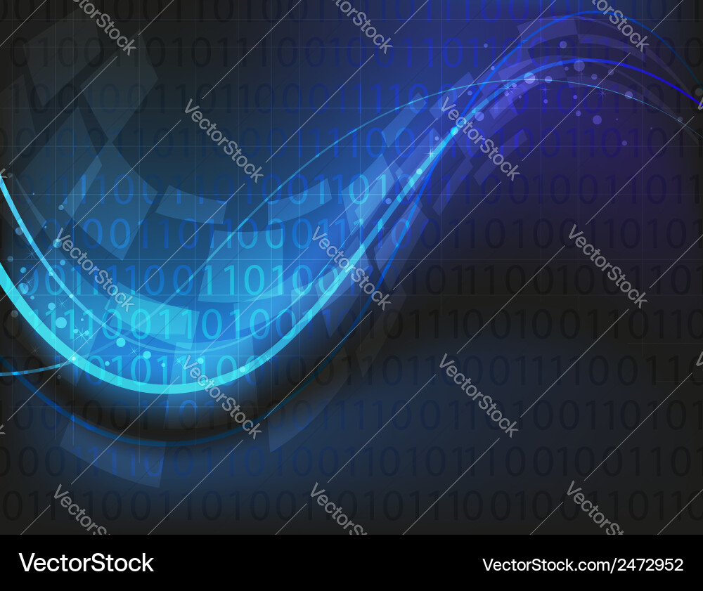 Binary code background vector image