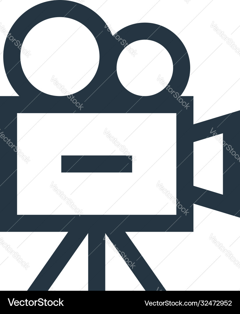 Camera icon editable stroke linear Vector Image