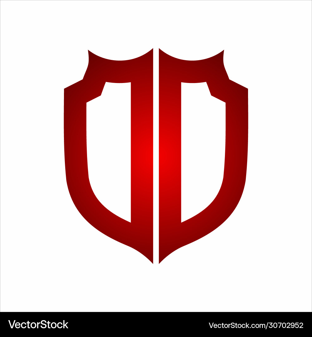 Dd logo shield style monogram design template Dd logo shield style monogram design template Vector Image