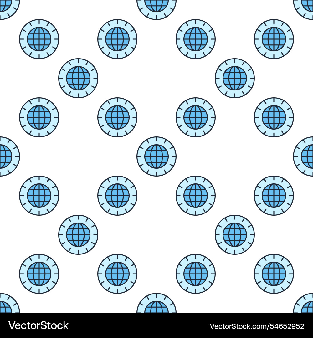 Earth globe world round blue seamless pattern Earth globe world round blue seamless pattern vector image
