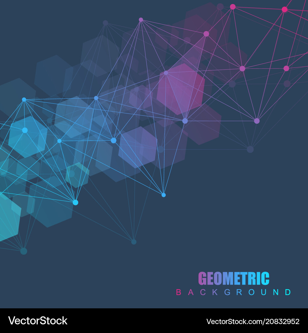 Geometric abstract background with connected line Geometric abstract background with connected line vector image