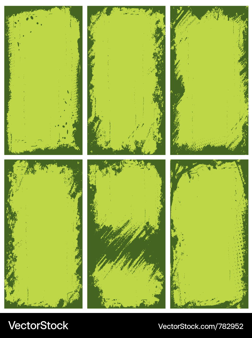Irregular Green Border Set Vector Image