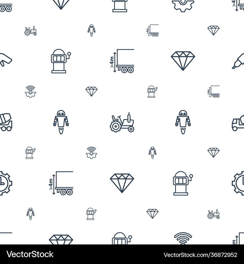 Machine icons pattern seamless white background Vector Image