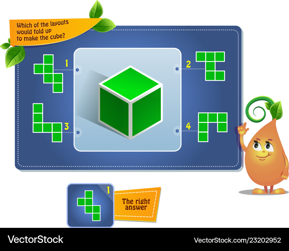 Make the cube puzzle Make the cube puzzle vector image