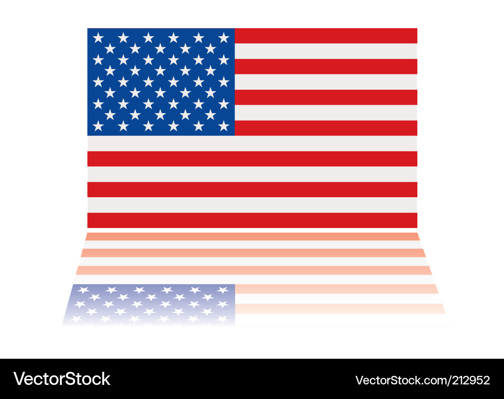 Reflective American Flag vector image
