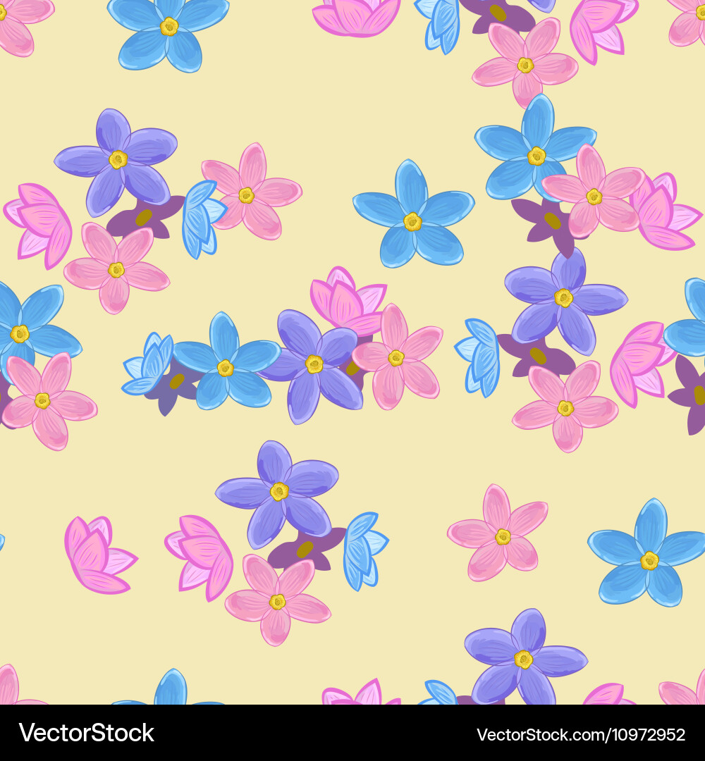 Seamless forget-me-not pattern Vector Image