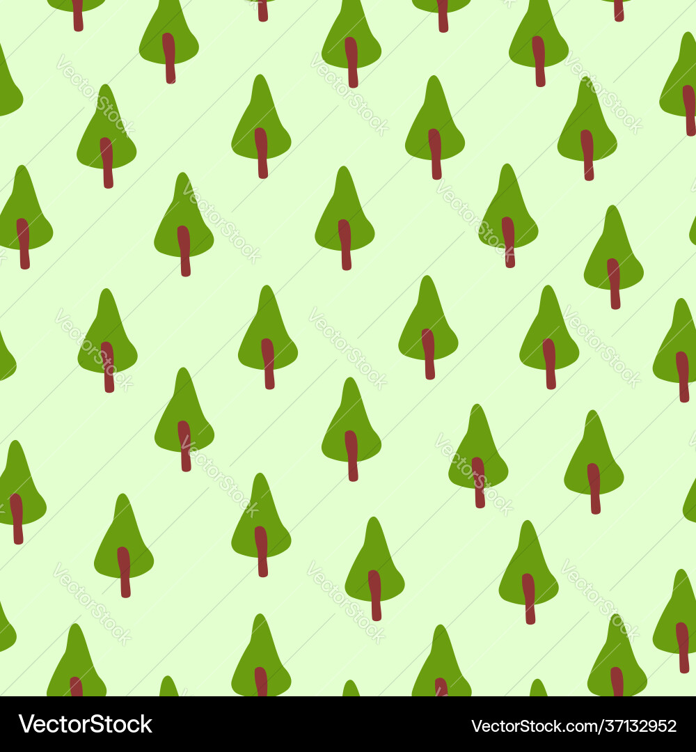 Seamless pattern with green fir trees Seamless pattern with green fir trees vector image