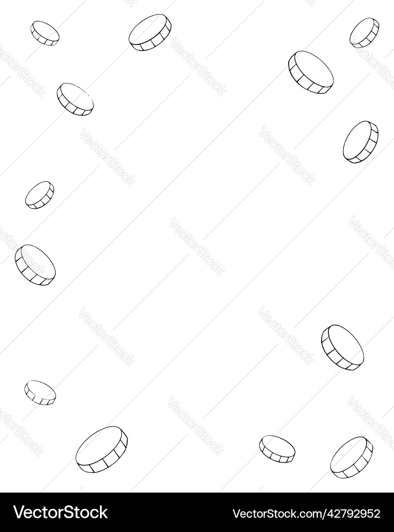 Simple frame coin design element for greeting Vector Image
