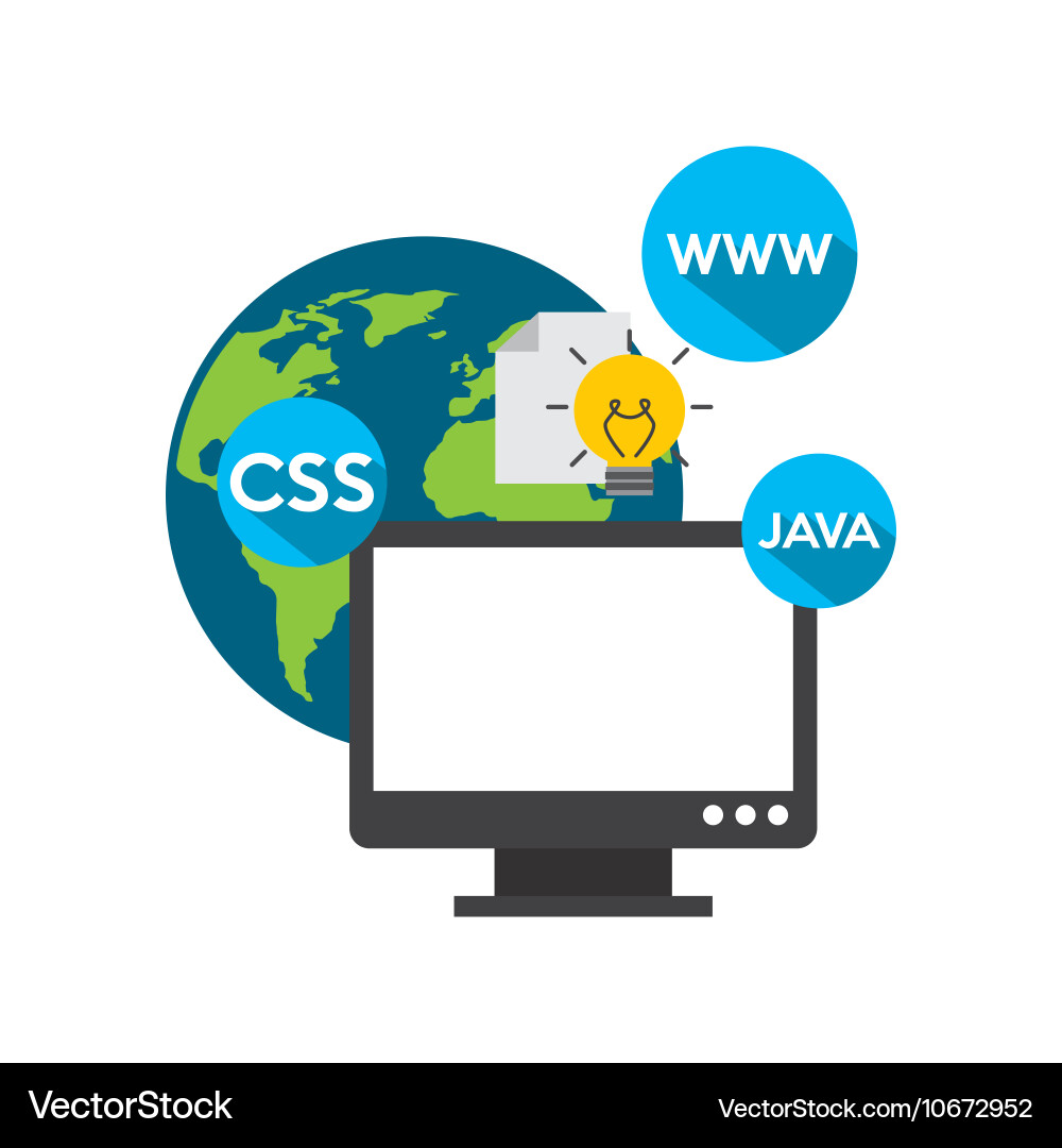 Software programming language icons vector image