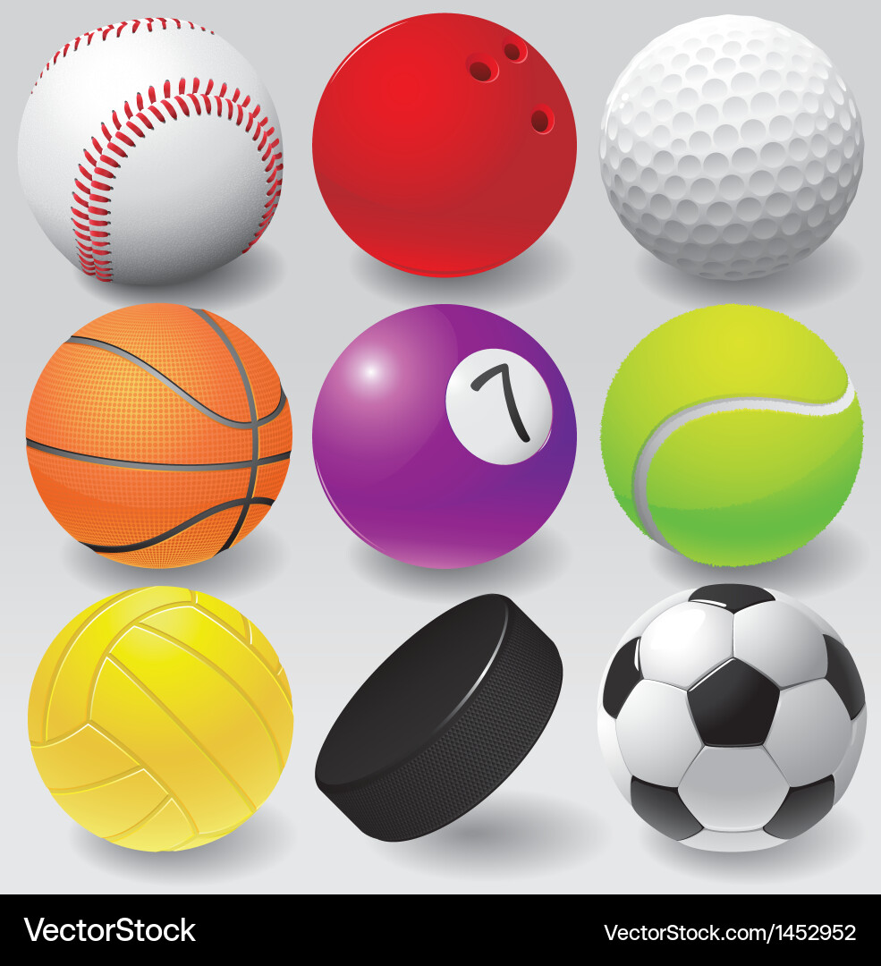 Sport balls eps 8 vector image