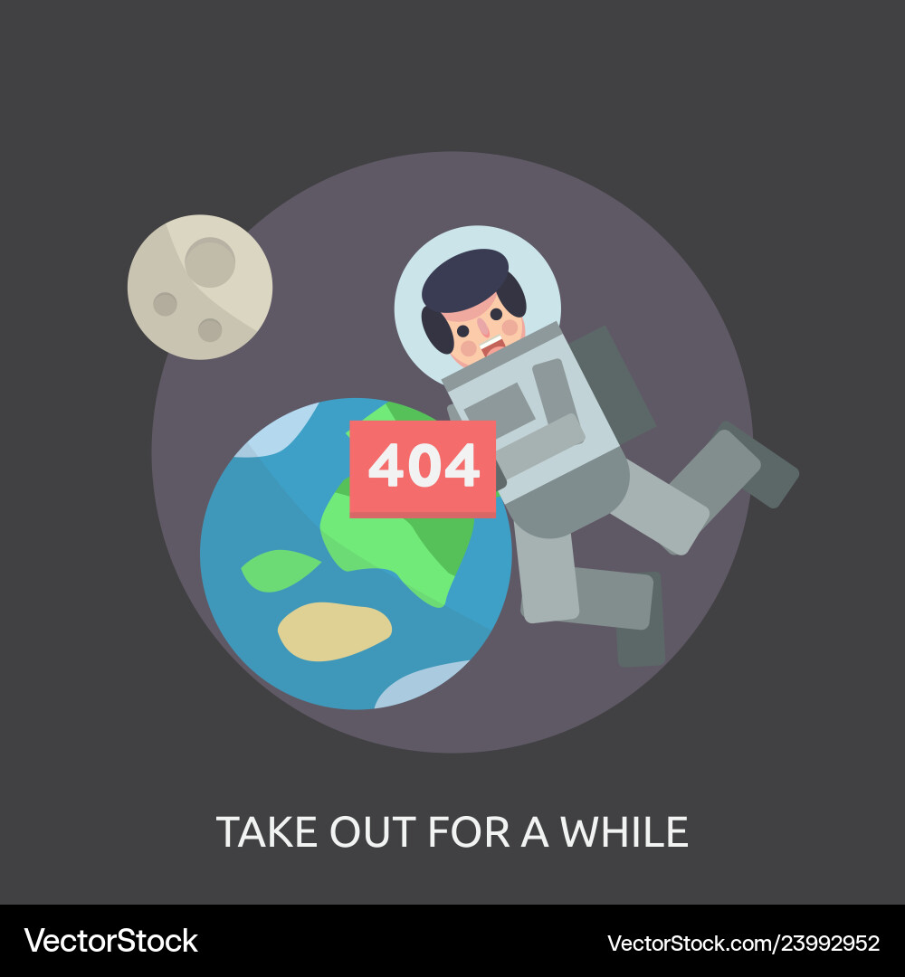 Take out for a while conceptual design Take out for a while conceptual design vector image