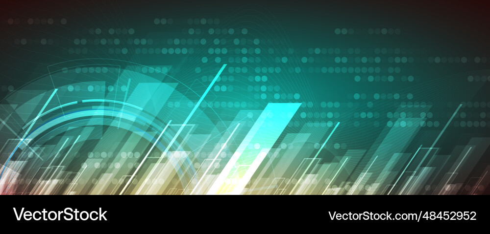 Technology banner design with hexagons abstract Technology banner design with hexagons abstract Vector Image