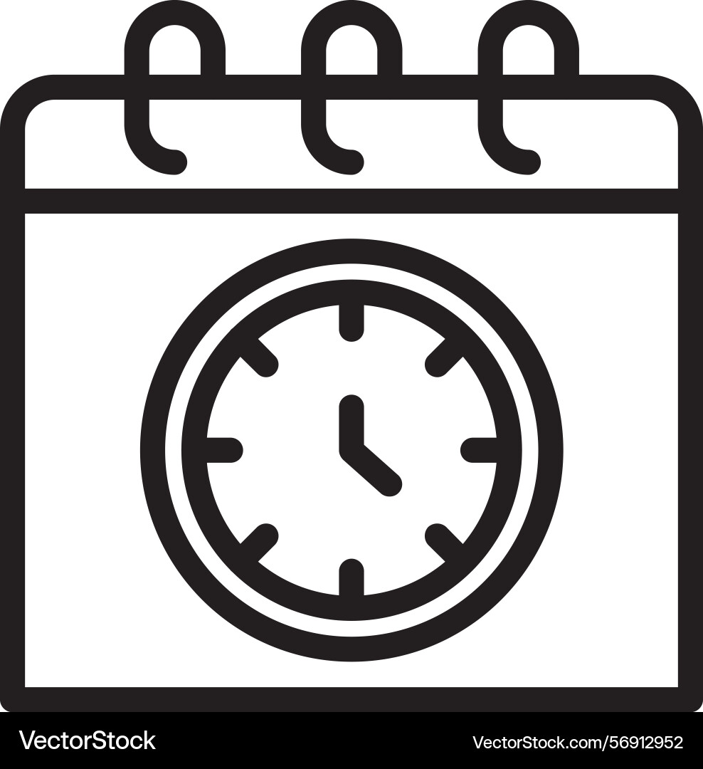 Time linear style icon design Vector Image