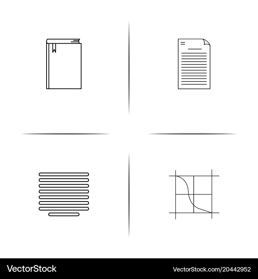 Web and text simple linear icon setsimple outline Vector Image
