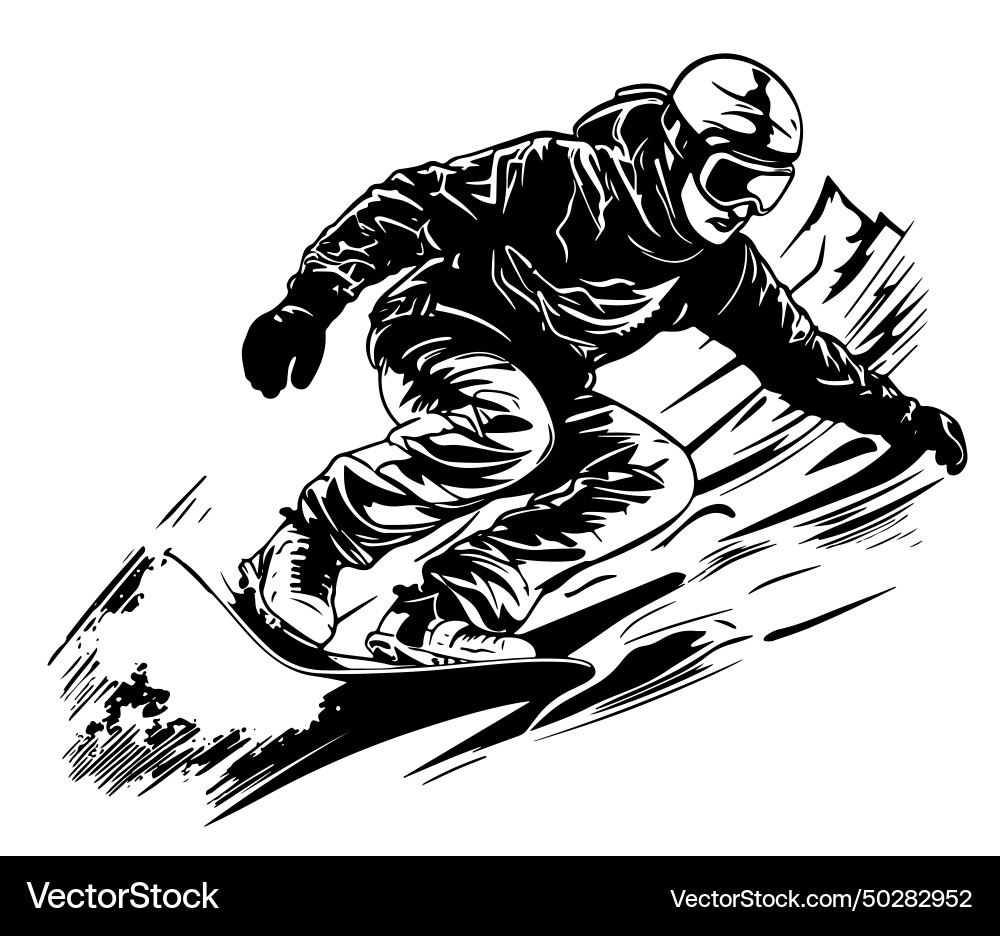 Wintersport Snowboard Kollektion Hand Wintersport Snowboard Kollektion Hand vektorbild