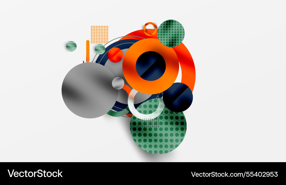 Abstract circle design with overlapping Vector Image