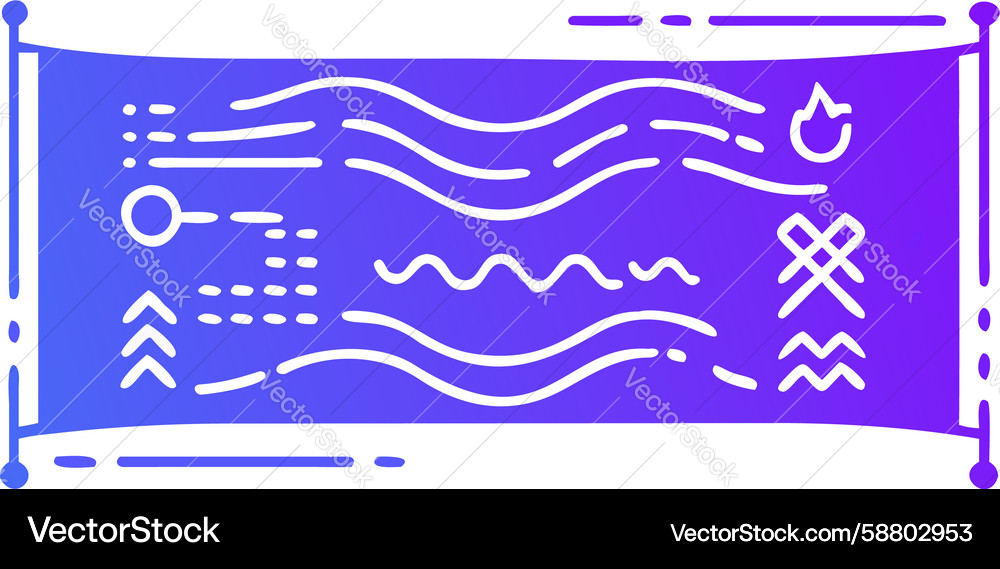 Abstract wavy lines in tech frame design Vector Image