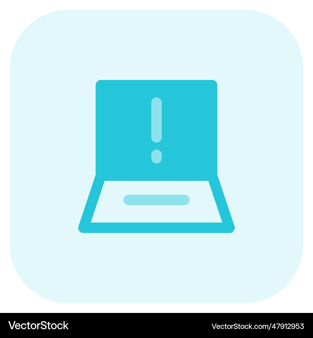 Alert or warning message generated by the system vector image