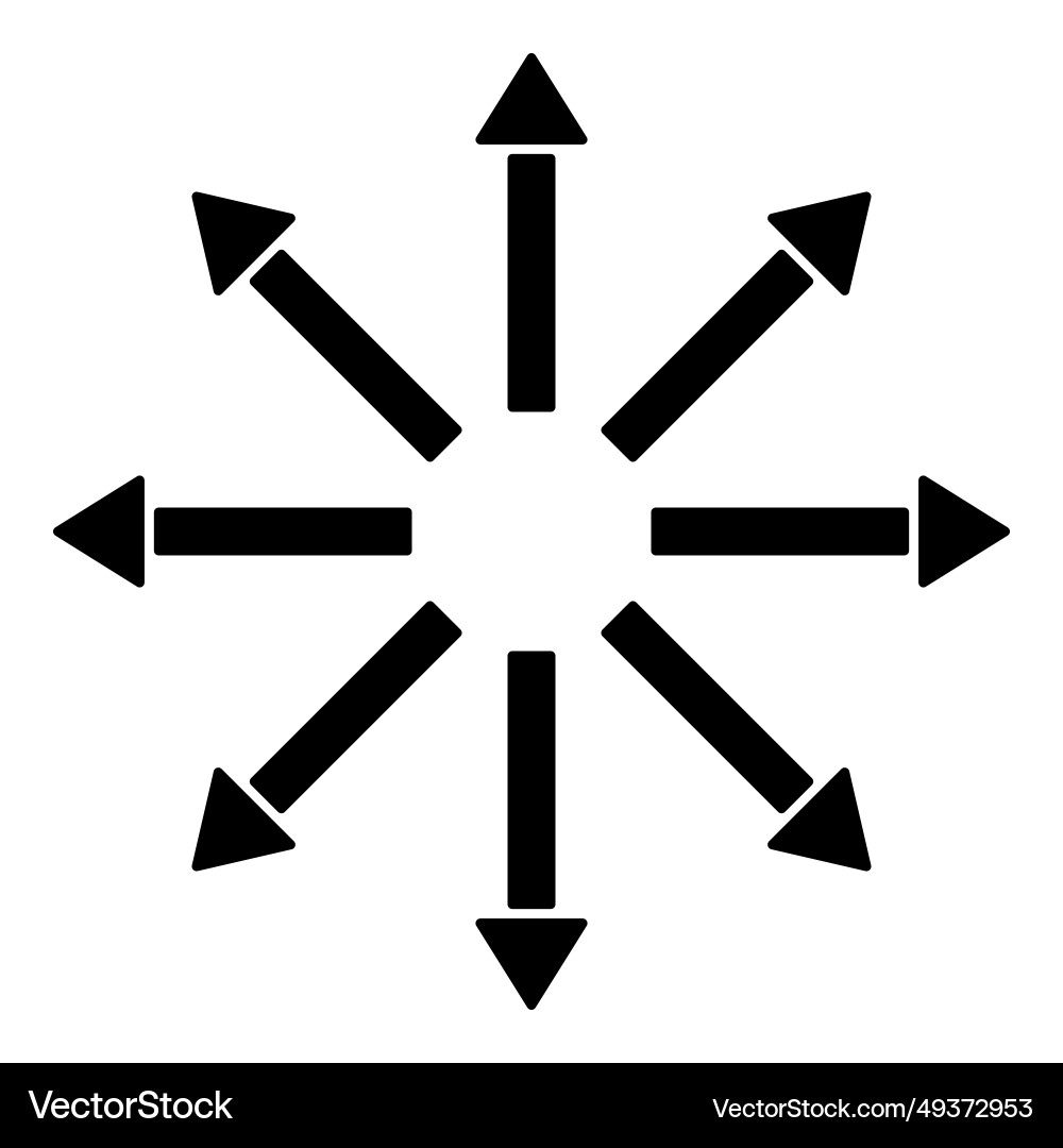 Arrows pointing in different directions flat Arrows pointing in different directions flat vector image