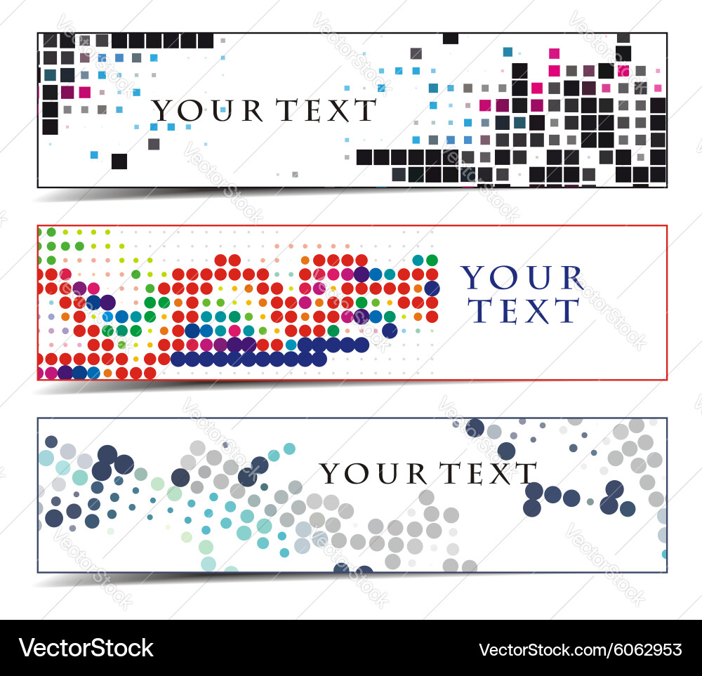 Colorful Abstract Header Vector Image