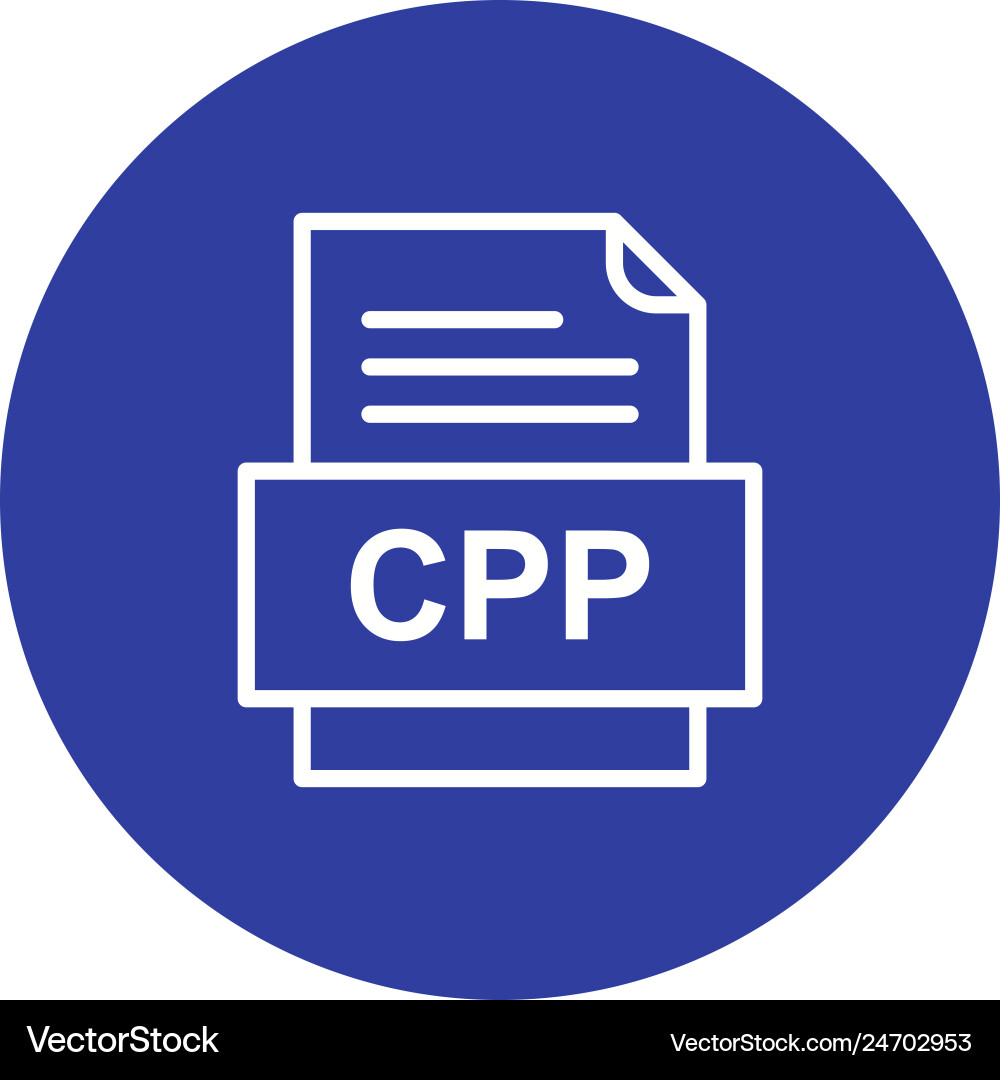 Cpp Datei Dokument Symbol Vektorbild