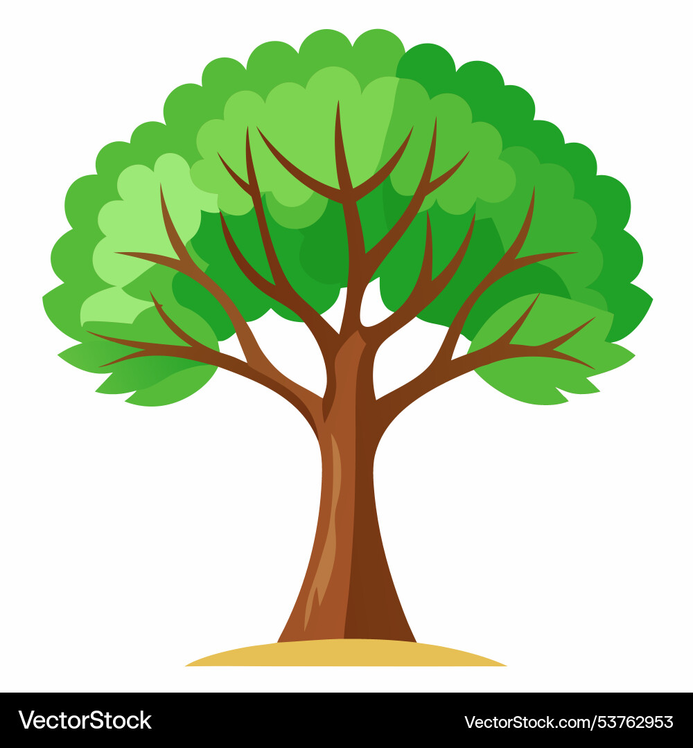 Creating realistic tree Vector Image