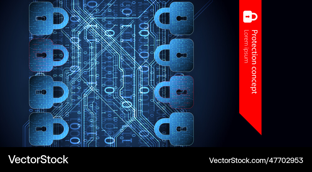 Data security cyber or information privacy Vector Image