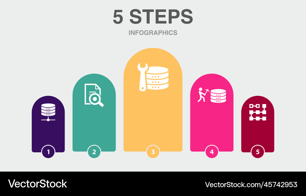 Database data analysis engineering vector image