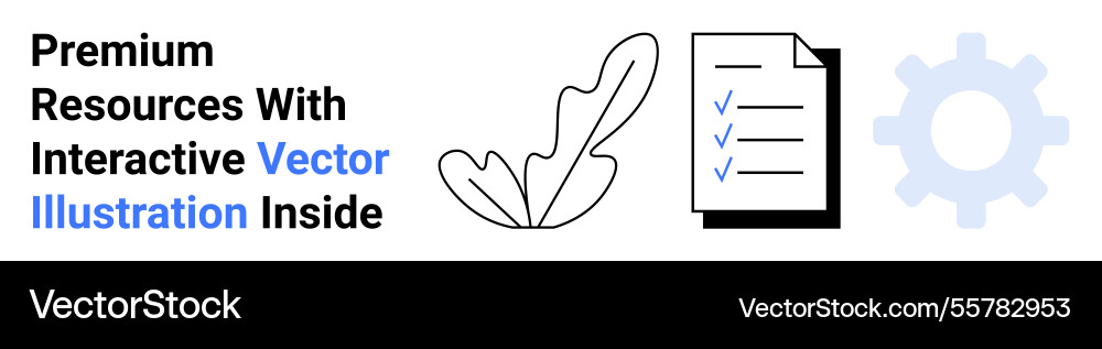 Document checklist and settings with leaf element Document checklist and settings with leaf element Vector Image