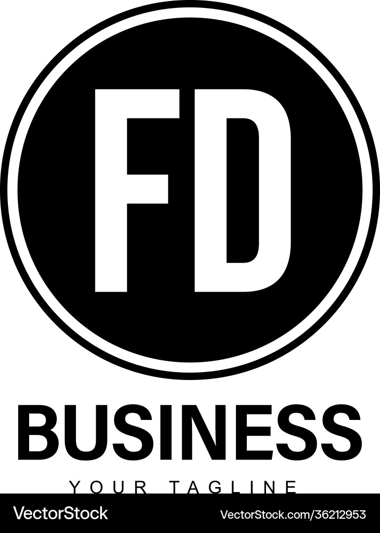 Fd initial ein Logo-Design mit abstraktem Stil Fd initial ein Logo-Design mit abstraktem Stil vektorbild