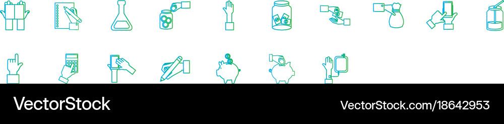 Hand with calculator device isolated icon vector image