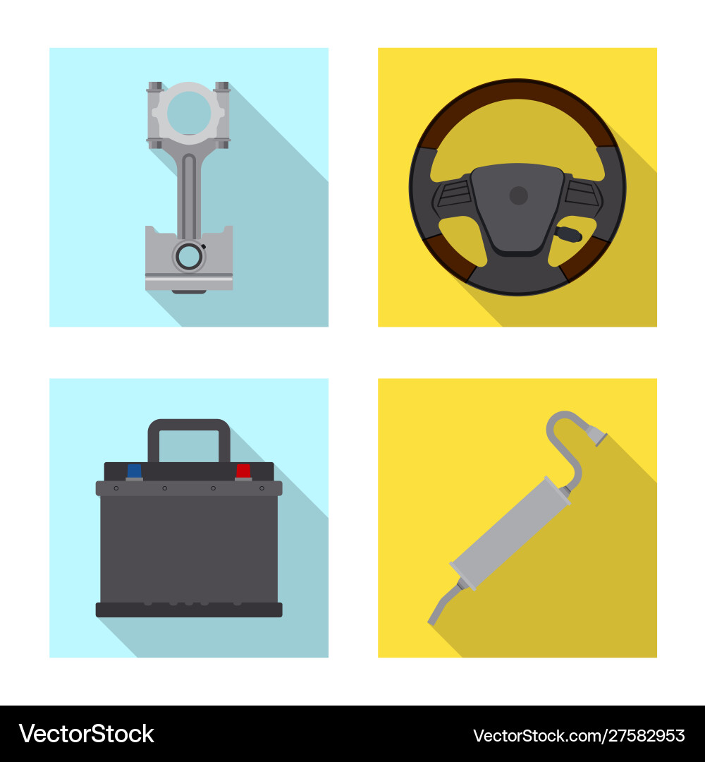 Isolated object auto and part icon set Isolated object auto and part icon set vector image