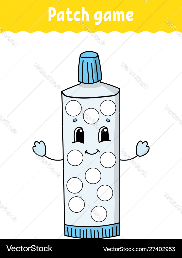 Patch game for children do a dot coloring page Vector Image