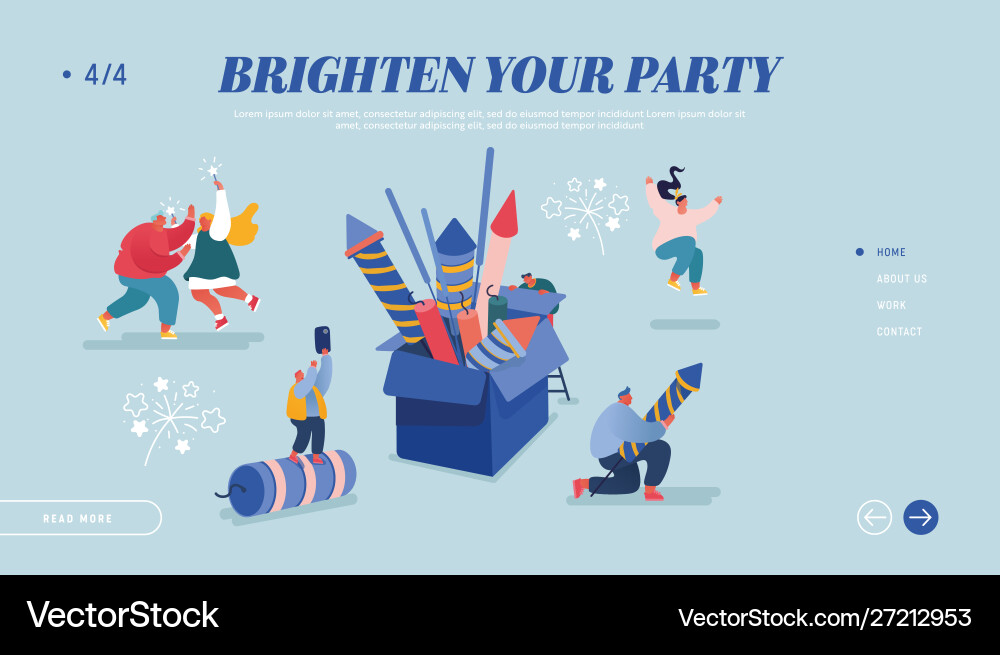 People celebrating new year or happy birthday People celebrating new year or happy birthday vector image