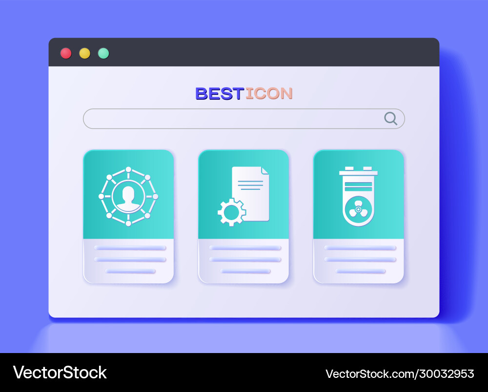 Set file document project team base and video Vector Image