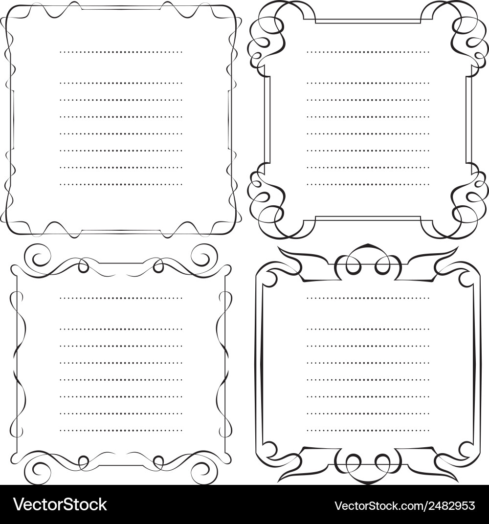 Set of frames menu Vector Image
