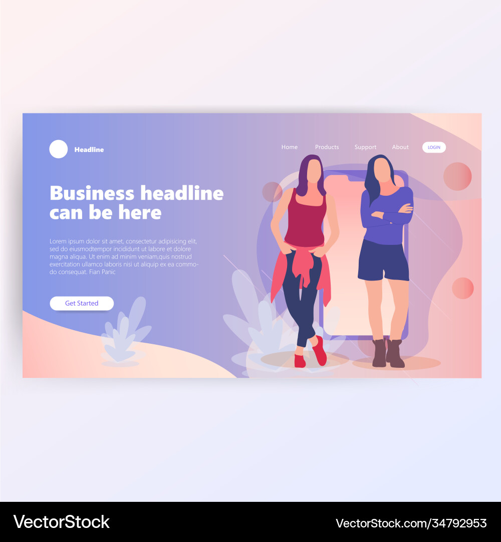 Teamwork and Data Visualization vector image