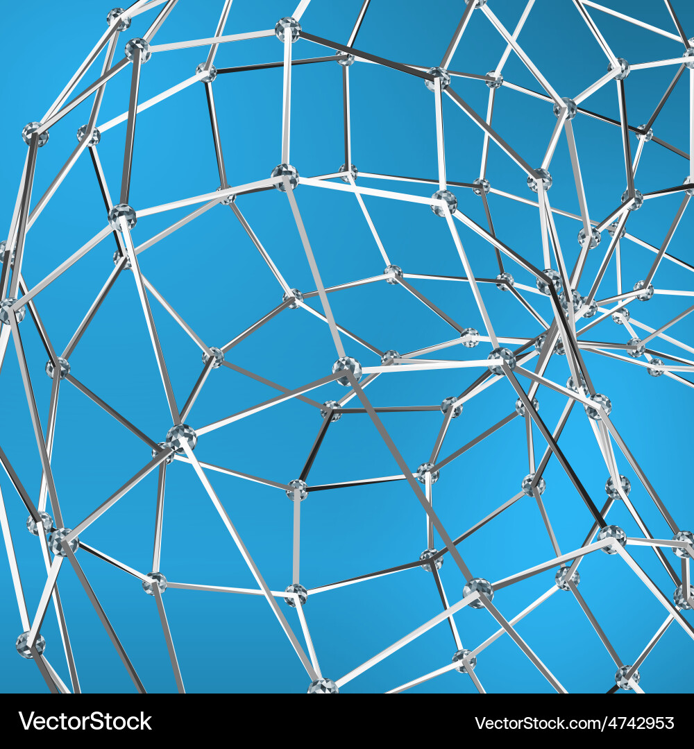 Wireframe polygonal element abstract background vector image