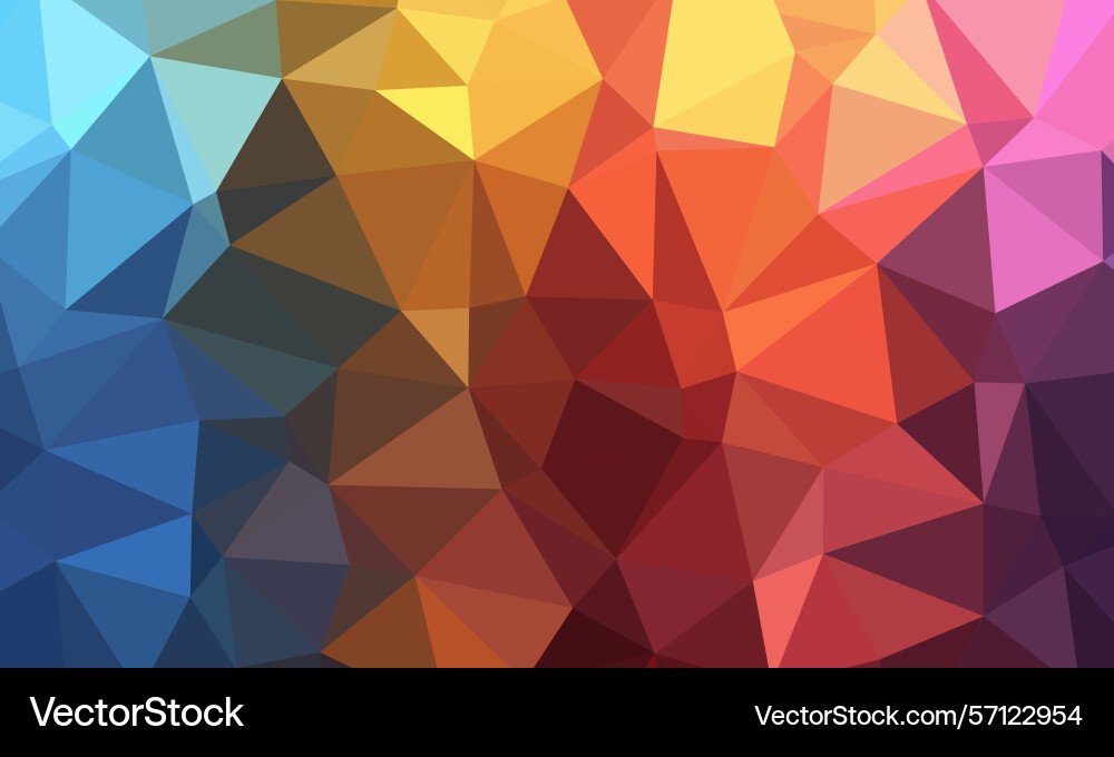 Abstract polygonal rainbow background color Vector Image