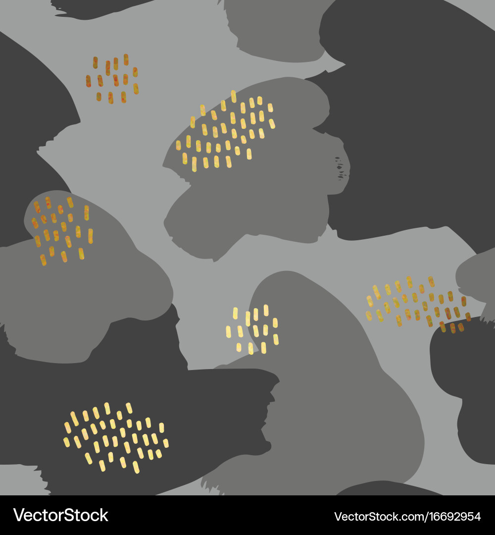 Abstract seamless pattern with golden brush Vector Image