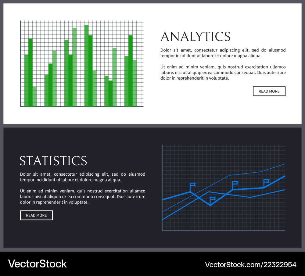Analytics collection pages Analytics collection pages vector image