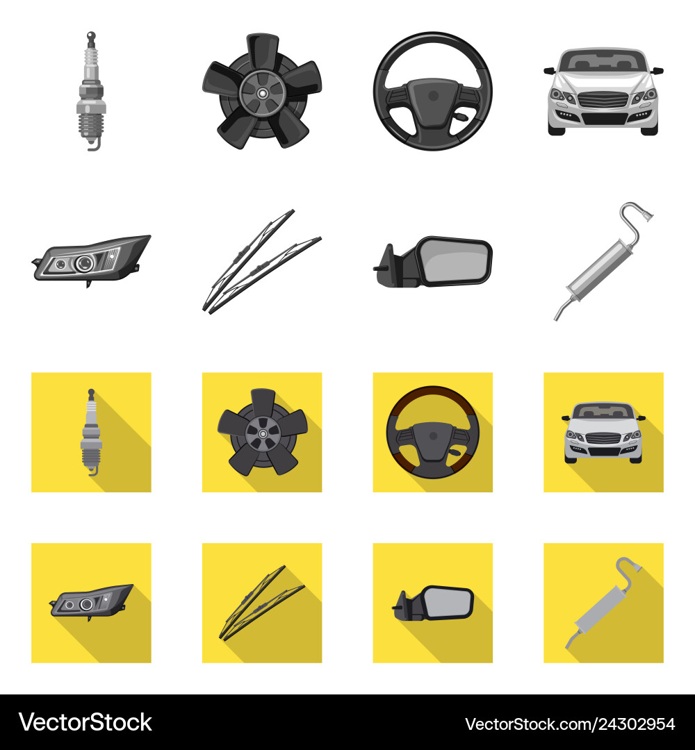 Auto and part symbol Auto and part symbol vector image