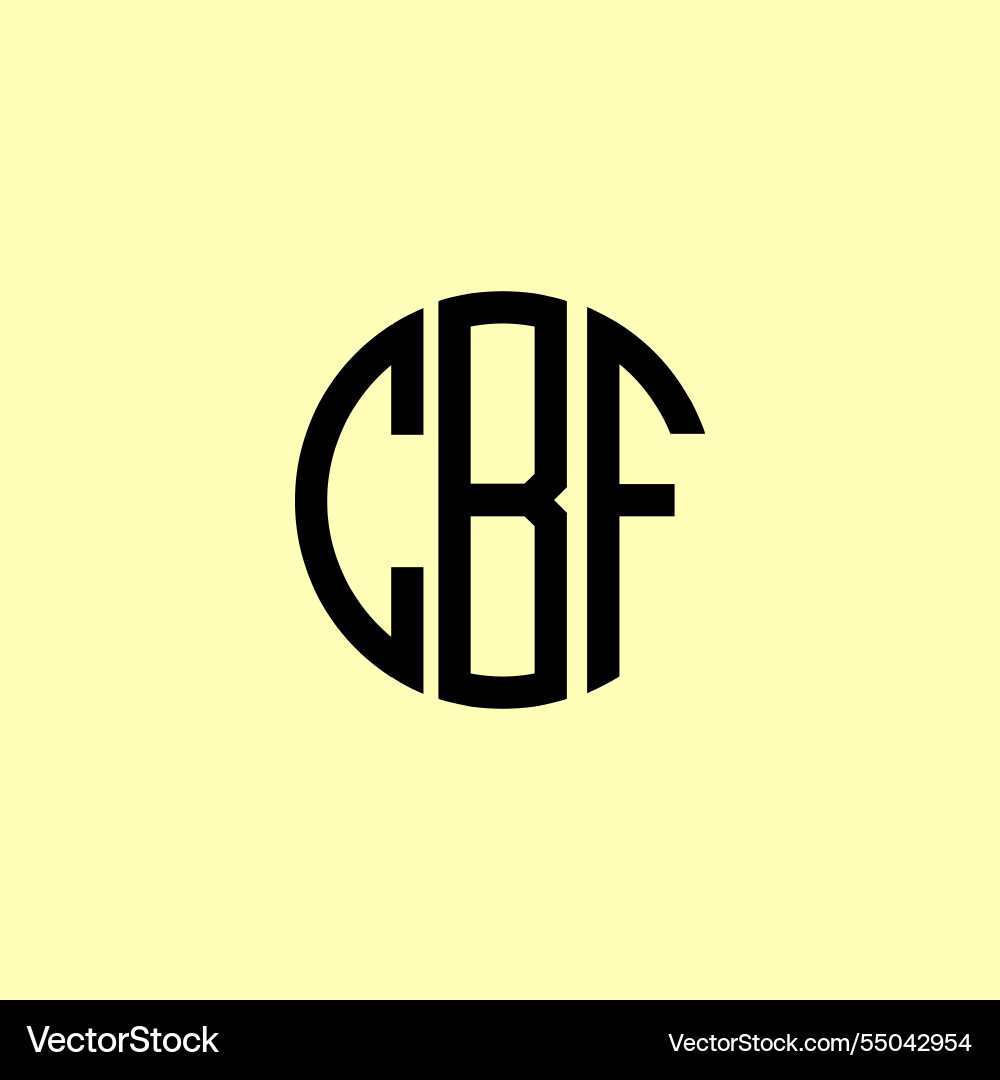 Cbfm Background Lettering Creative rounded initial letters cbf logo Vector Image